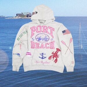 Port Beach Gray Hoodie